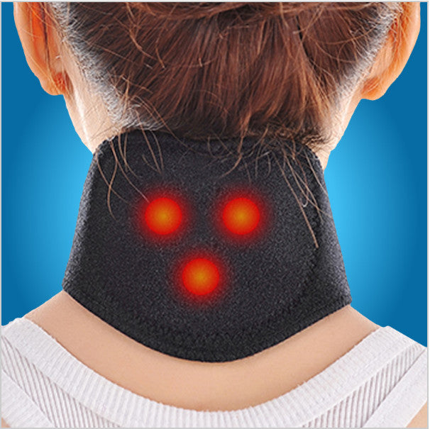 Self Heating Tourmaline Magnetic Neck Heat Therapy Support Belt Wrap Brace